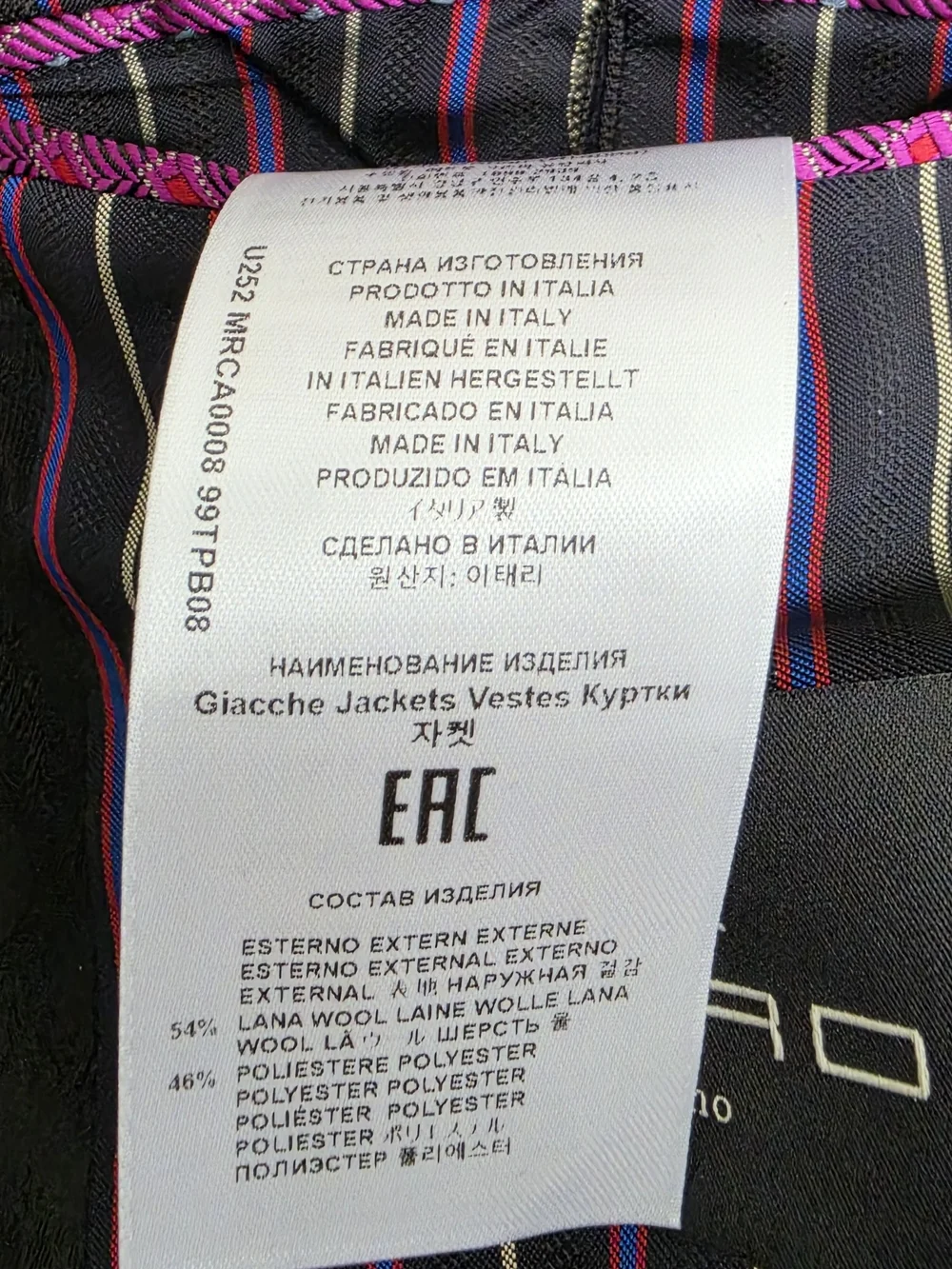 Black Men's ETRO Blazer with Colorful Peacock Floral Embroidery